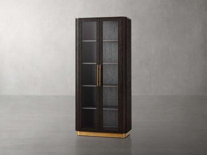 Finnley Glass Oak Cabinet