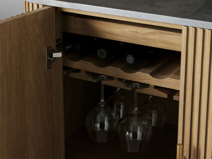 Finnley Bar Marble Top Finish Cabinet