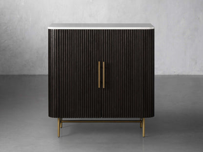 Finnley Bar Marble Top Finish Cabinet