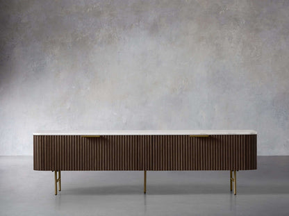Finnley Marble Top Finish Low Media Console