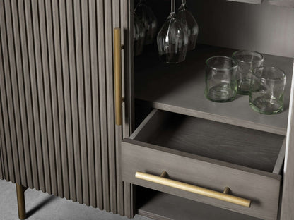 Finnley Bar Marble Top Finish Cabinet