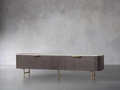 Finnley Marble Top Finish Low Media Console
