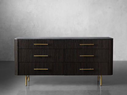 Finnley Six-Drawer Mable Top Finish Dresser