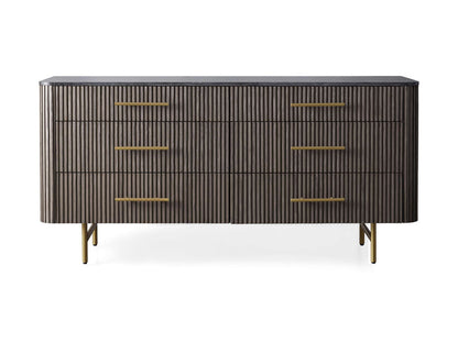 Finnley Six-Drawer Mable Top Finish Dresser