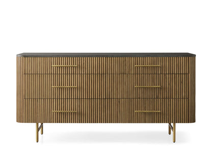 Finnley Six-Drawer Mable Top Finish Dresser
