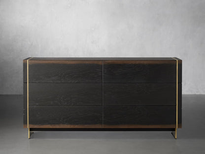Mihaela Six-Drawer Oak Dresser 67.5"