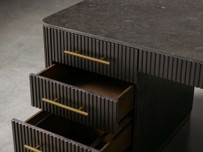Finnley Executive Carrara Bluestone Desk
