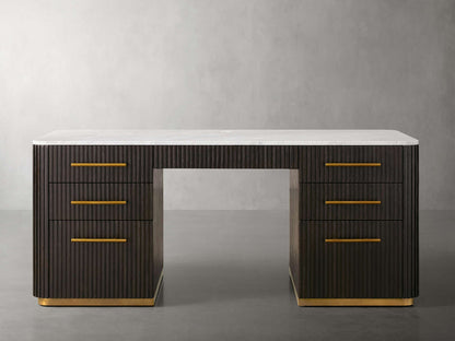 Finnley Executive Carrara Bluestone Desk