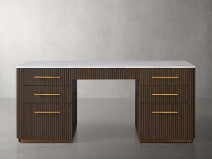 Finnley Executive Carrara Bluestone Desk