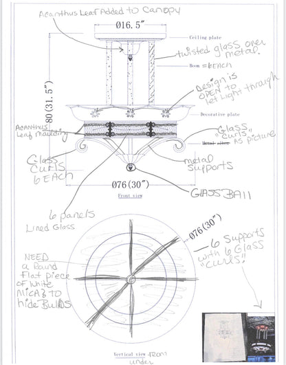 Antique handmade chandelier Customize