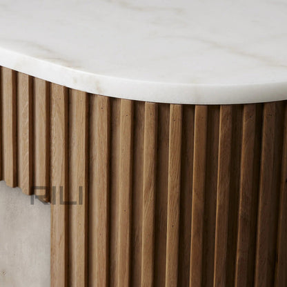 Finnley Console Table Marbel Bluestone Carrara 63" 73"