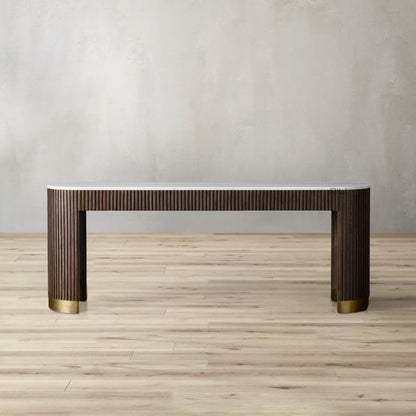 Finnley Console Table Marbel Bluestone Carrara 63" 73"