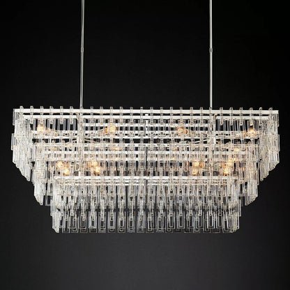 Marignan Tier K9 Crystal  Rectangle Chandelier