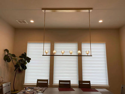 Bille De Crystal Ball Single Linear Chandelier 48” 60" Double Linear 60”