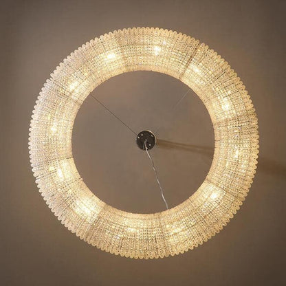 Halo Clear Crystal Ring Chandelier