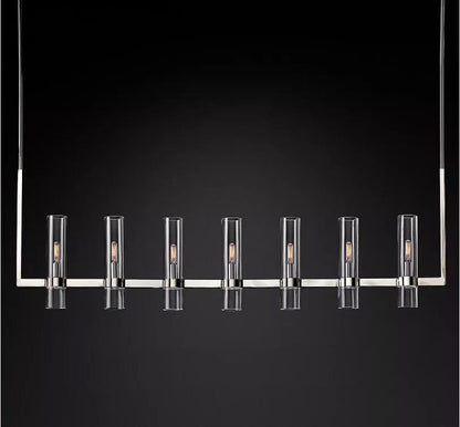 Ravelle Glass Linear Chandelier 59"
