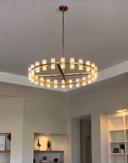 Arcachon Crystal Round Chandelier 48"