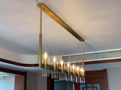 Ravelle Glass Linear Chandelier 59"