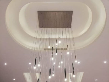 Bellini Round Two-Tone Tubular Pendant Light Chandelier