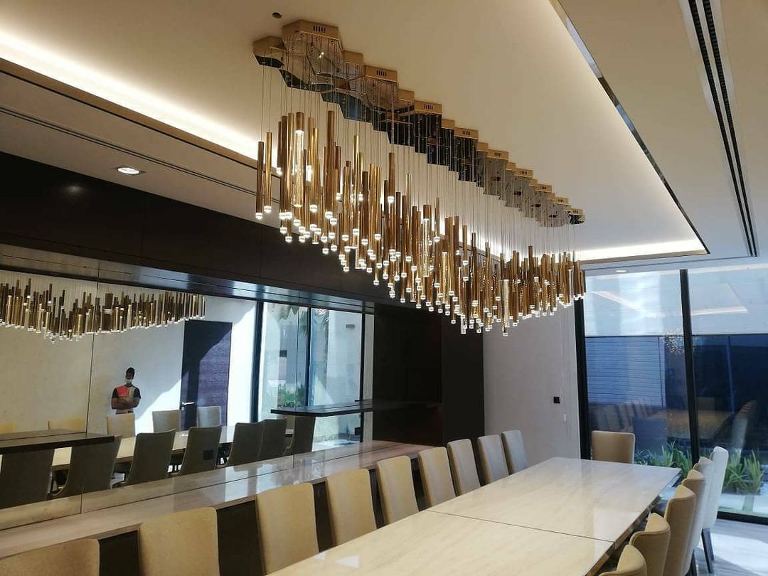 Bellini Square Tubular Pendant Light Chandelier