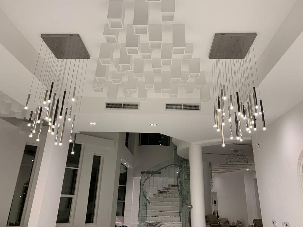Bellini Square Tubular Pendant Light Chandelier