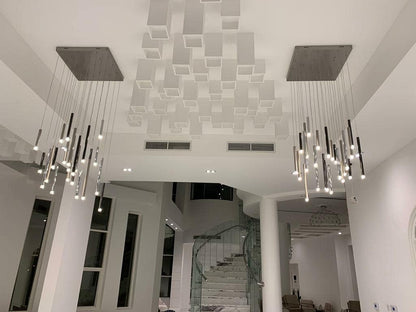 Bellini Square Tubular Pendant Light Chandelier