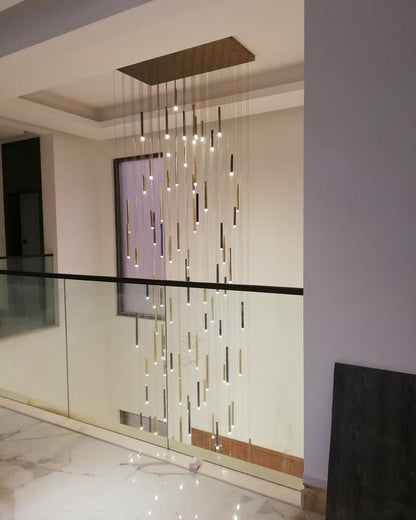 Bellini Square Tubular Pendant Light Chandelier