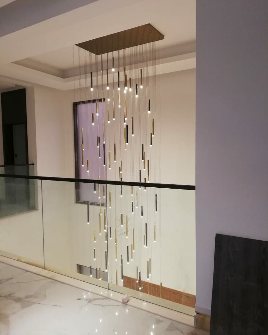 Bellini Square Tubular Pendant Light Chandelier