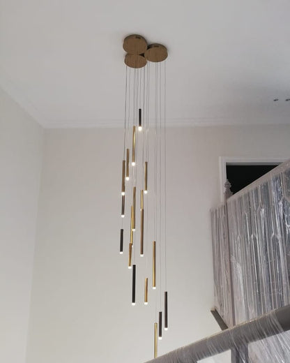 Bellini Square Tubular Pendant Light Chandelier