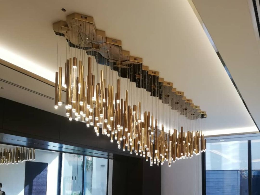Bellini Square Tubular Pendant Light Chandelier