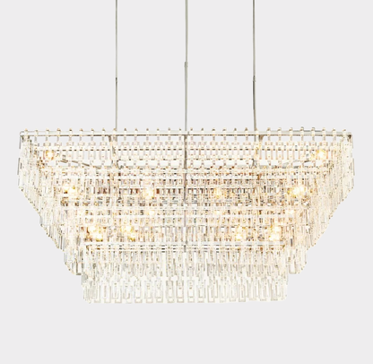 Marignan Tier K9 Crystal  Rectangle Chandelier